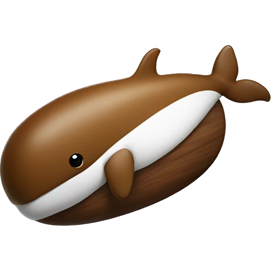 A whale mixed with a walnut emoji