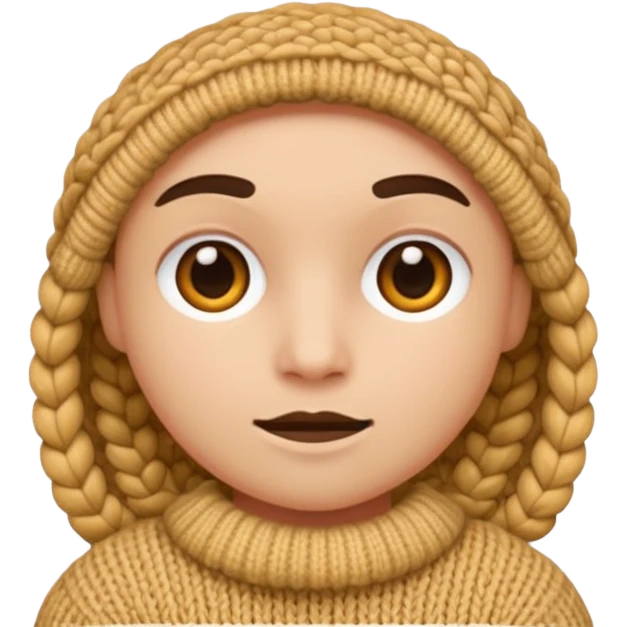Knitted style face emoji