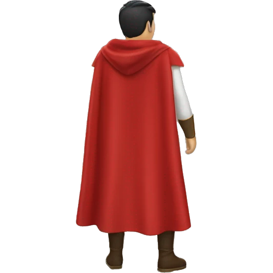 red hero cape back view emoji