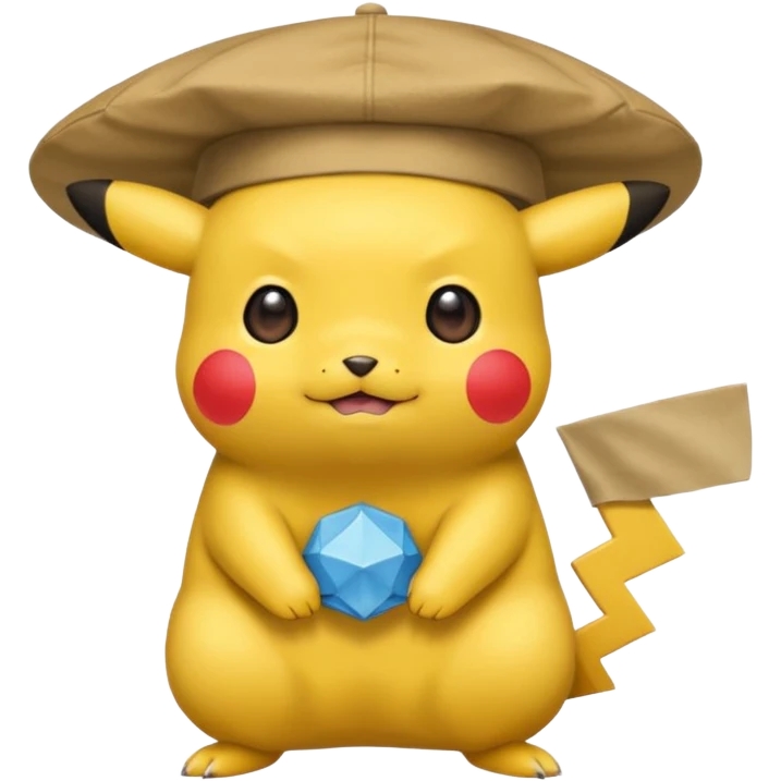génère moi un Pikachu avec des papillotes et une kippa emoji
