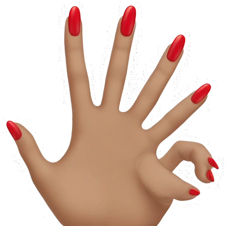 Hand with red nails emoji