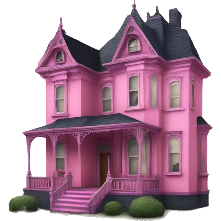 pink victorian house from coraline emoji