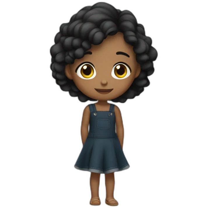 Niña piel clara cabello negro  emoji
