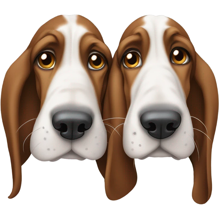 Basset hounds in love emoji