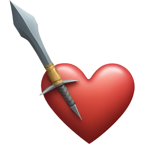 Gun shooting heart emoji