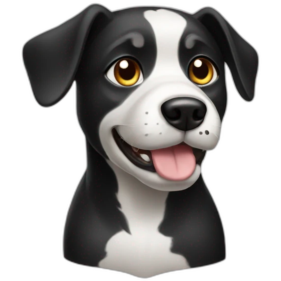 Dog black and with emoji