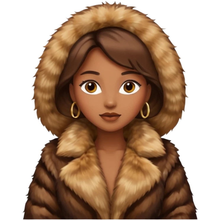 
fur coat woman emoji