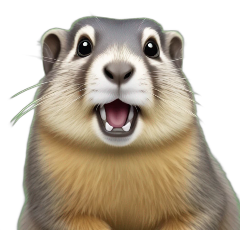 Marmotte sur une loutre emoji