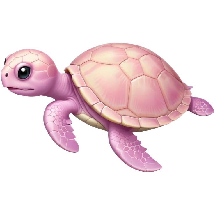 cute light pink baby turtle swimming with tiny flippers emoji