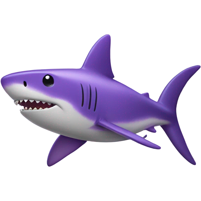 A purple shark with a mustache emoji