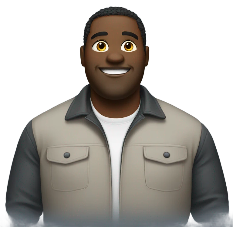 Fat black guy emoji