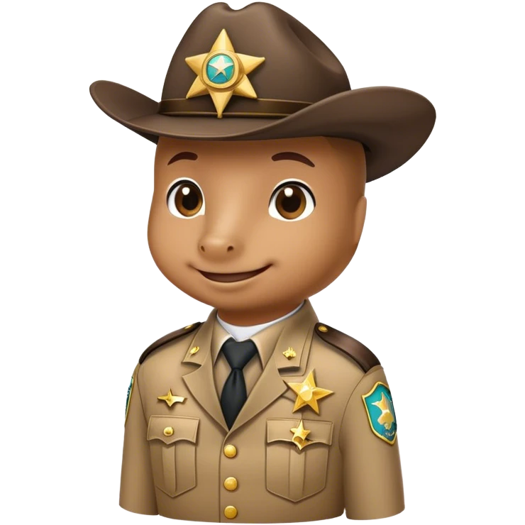 dolphin, in sheriff attire, with badge emoji