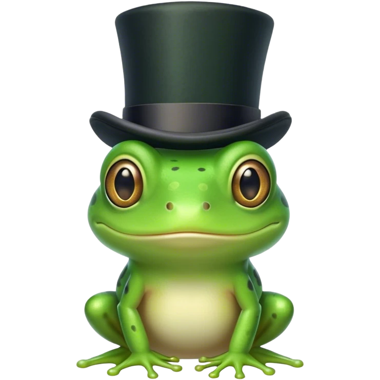 Frog in a top hat emoji
