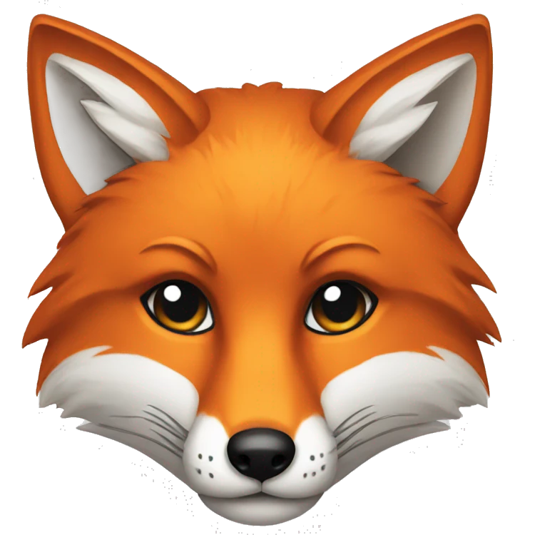 fox face as circle logo emoji