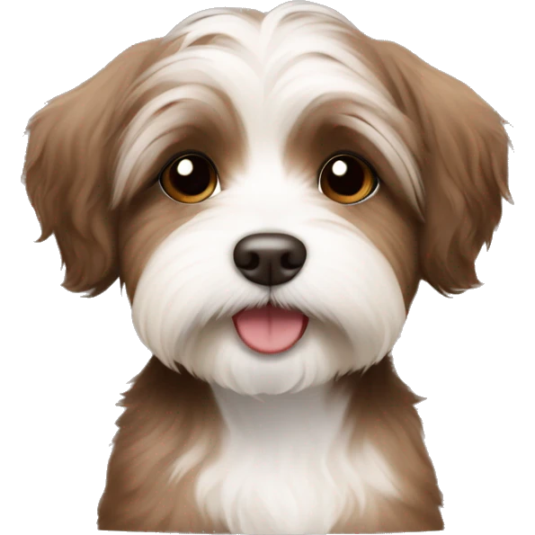 Brown Short Hair havanese puppy  emoji