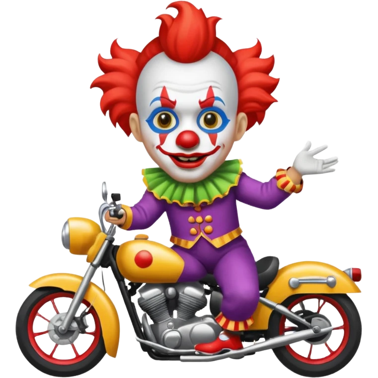 motorcycle-riding clown  emoji