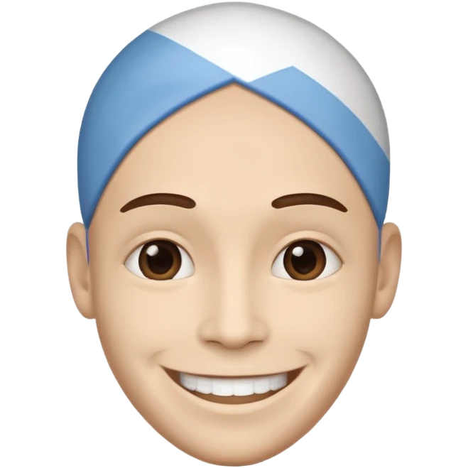 Una persona con la cabeza de la bandera de Argentina emoji