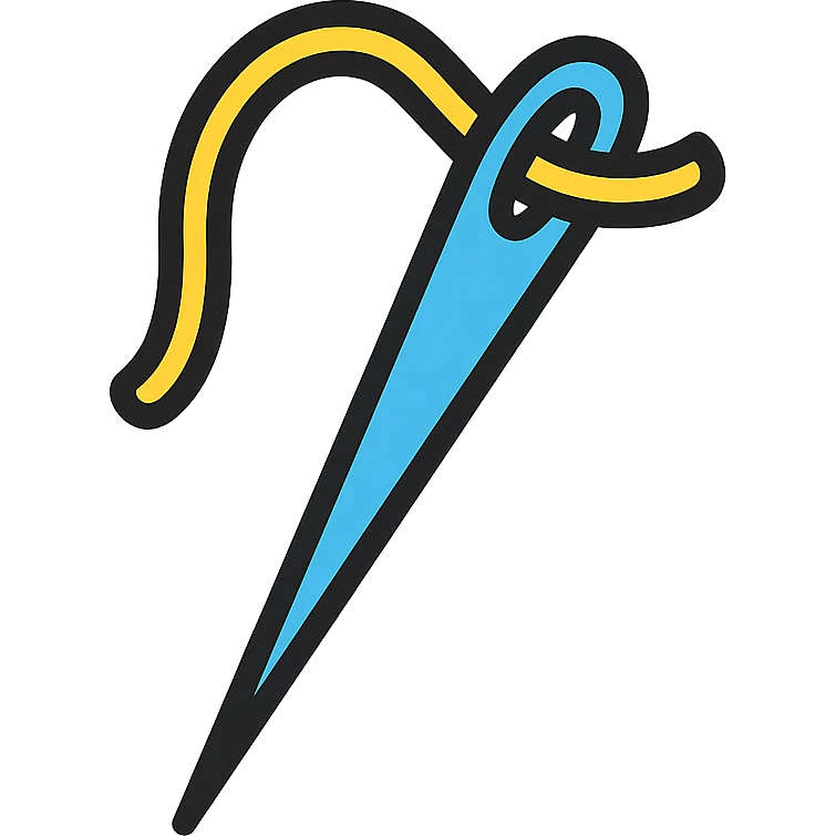 colored sewing needle icon emoji