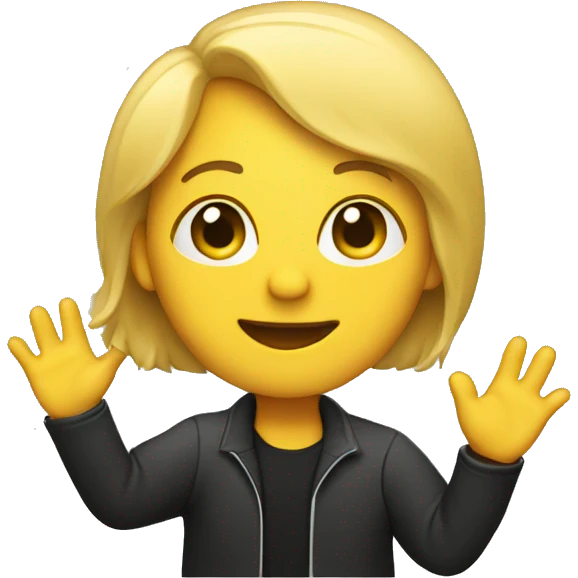 Waving concert goer emoji