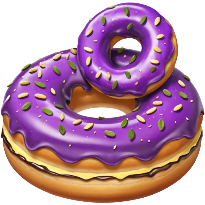 Donut with eggplant THROUGH it emoji