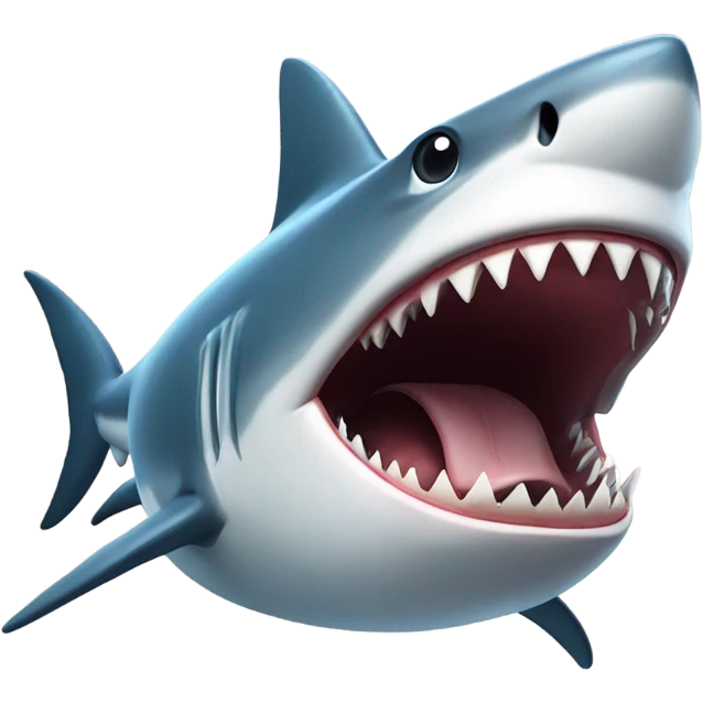 Shark with fish in its mouth emoji