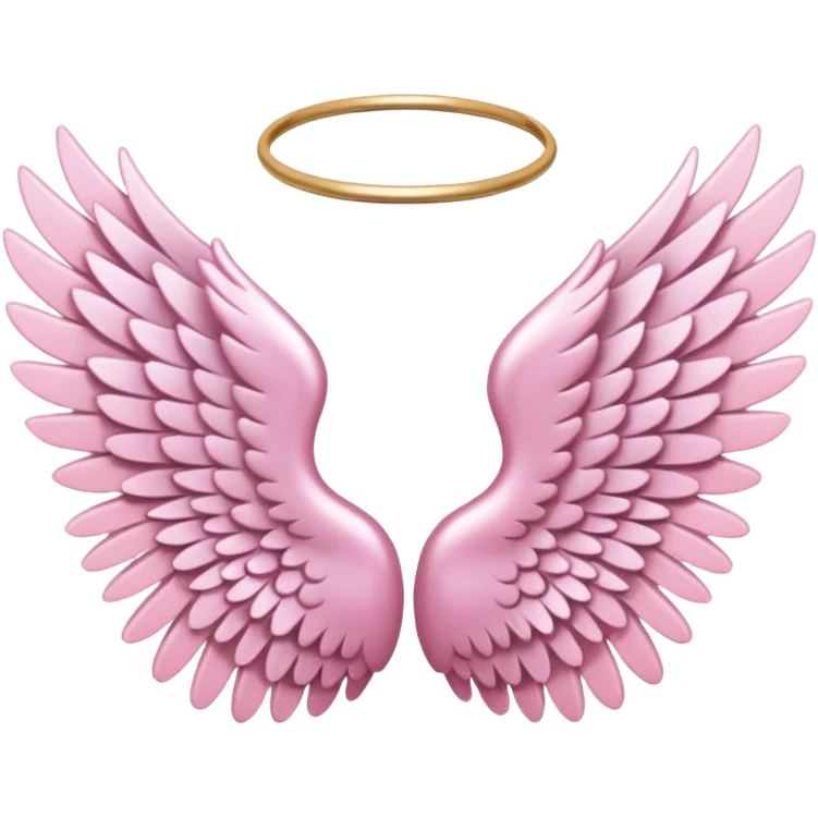 Tiny, mini, so smallest, soft pink, sparkly angel wings emoji