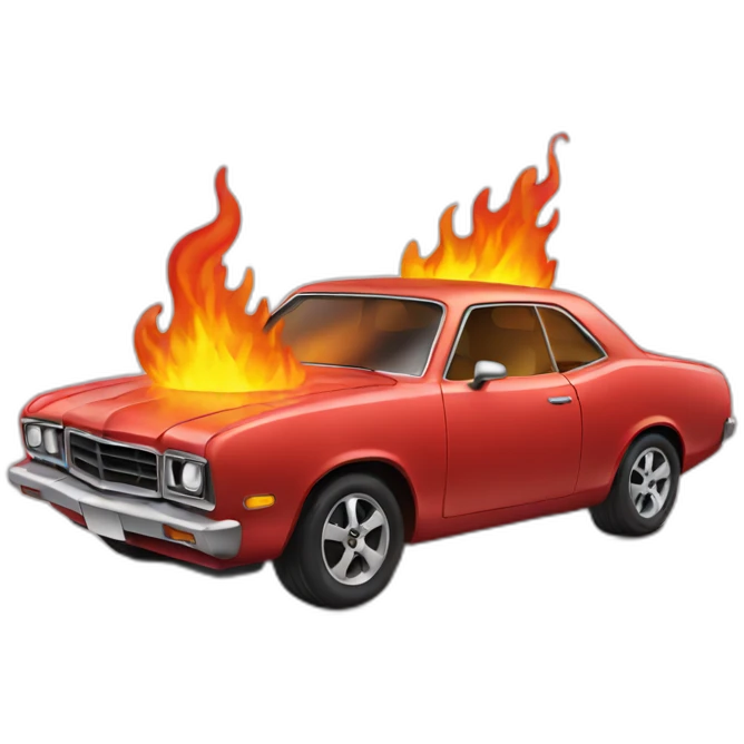 car on fire emoji