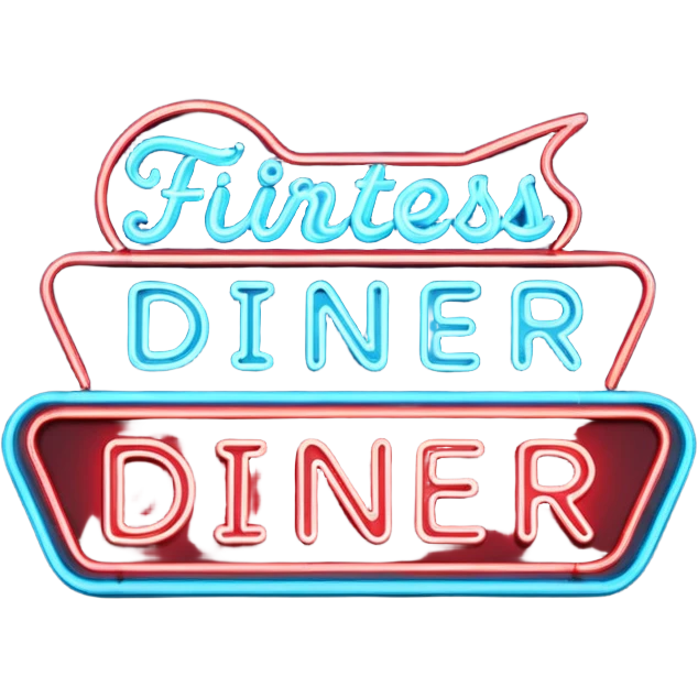 Nifty Fifties Diner marquee sign emoji