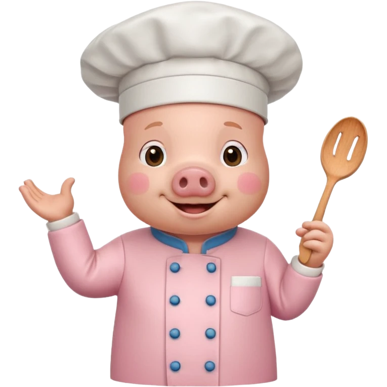 pink chef costume animal emoji