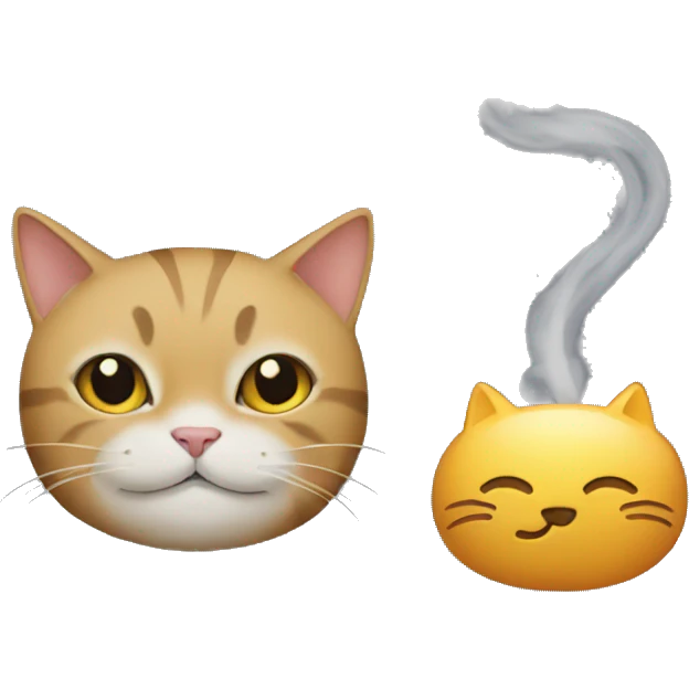 cat and smoke emoji