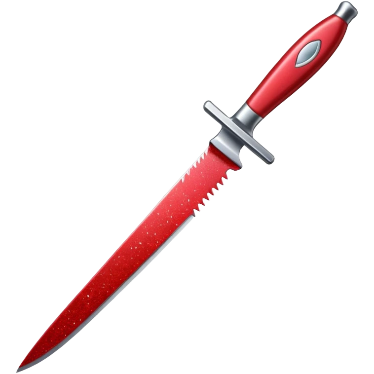 red glitter knife emoji