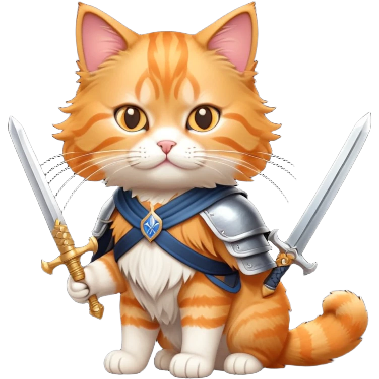 Cat with a sword emoji