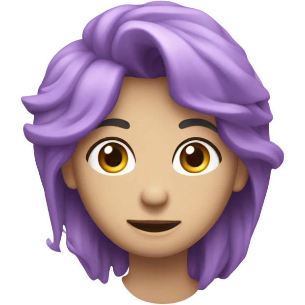 Hazme un corazón roto de color lila claro emoji