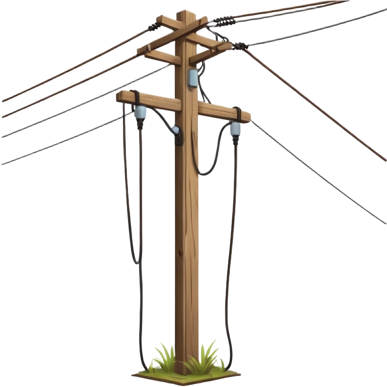 Electric pole with wires  emoji