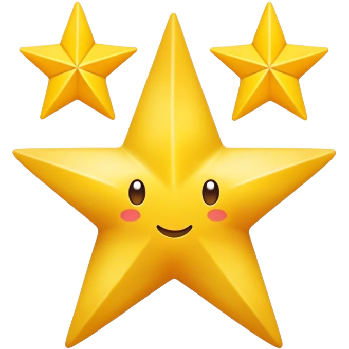 un amogi de una estrella con 6 picos amari emoji