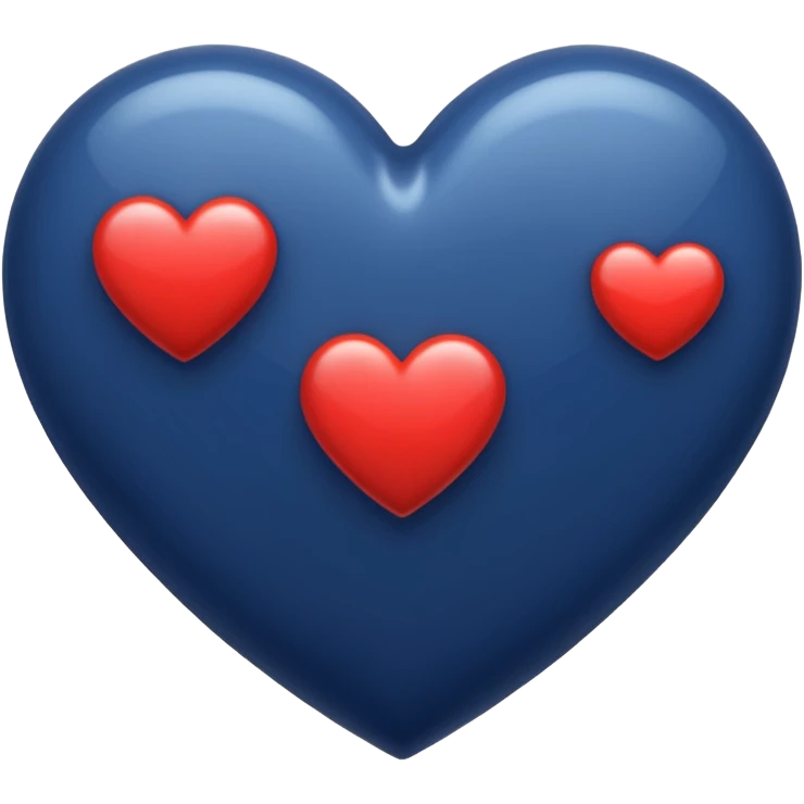corazón azul marino  emoji