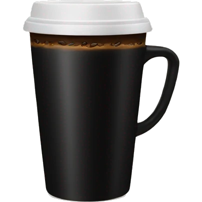“Strong black coffee in a simple cup.” emoji