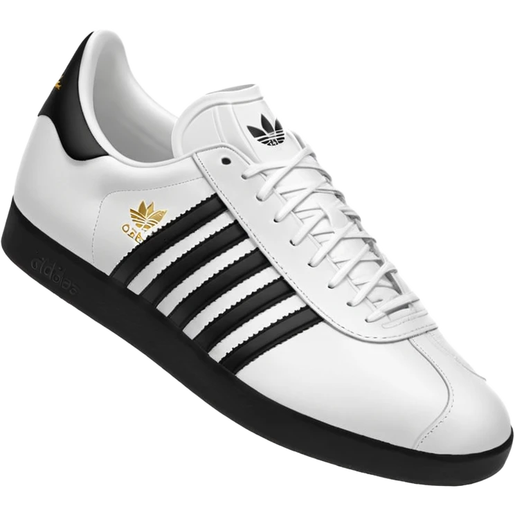 Adidas white stripes gazel emoji