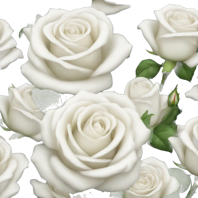 White roses emoji