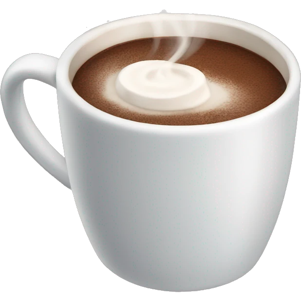 A winter cup of hot chocolate. emoji