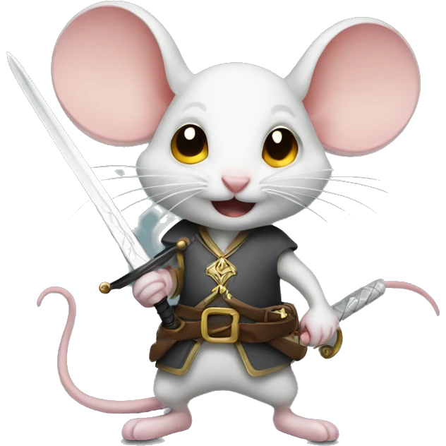 Mouse with sword emoji