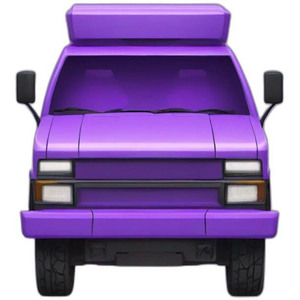 cybertruck in violet emoji