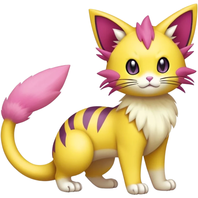 Liepard-Skitty-Delcatty-Pokémon-Fakémon-hybrid-creature (full body) emoji