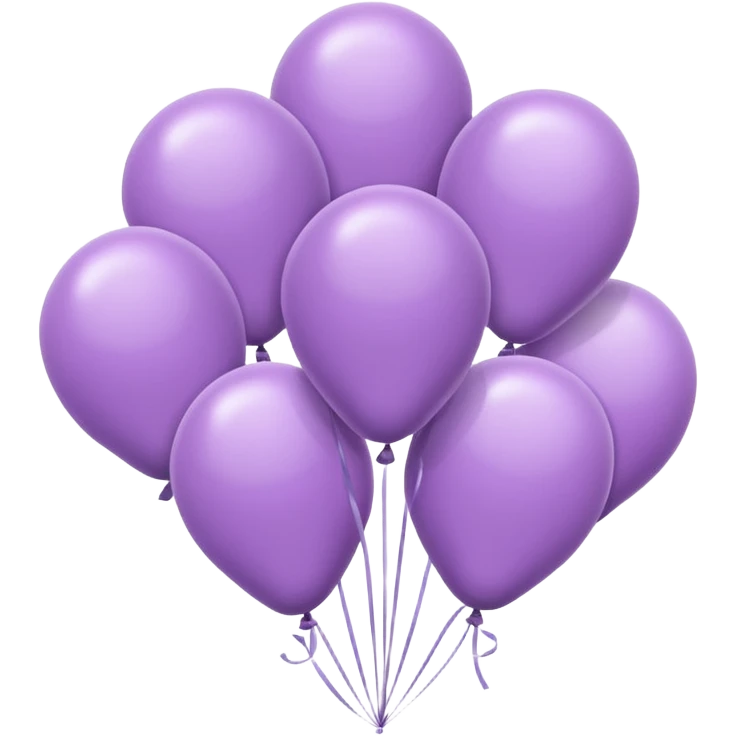 Lilac Baloons 4K emoji