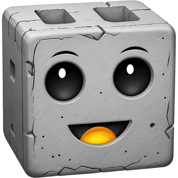 Cinder Block with no face on it emoji