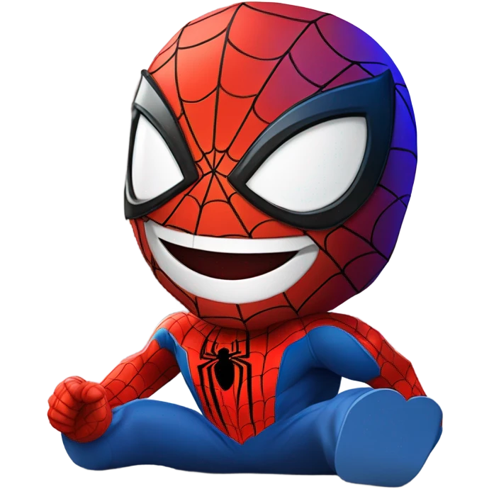 Spider-Man rolling over and laughing emoji