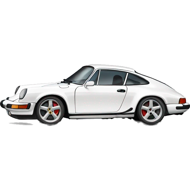 White Porsche 911 emoji