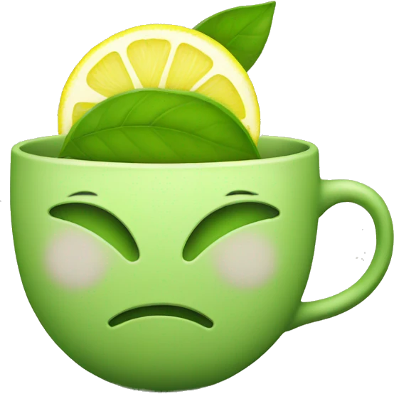 Green tea with lemon  emoji