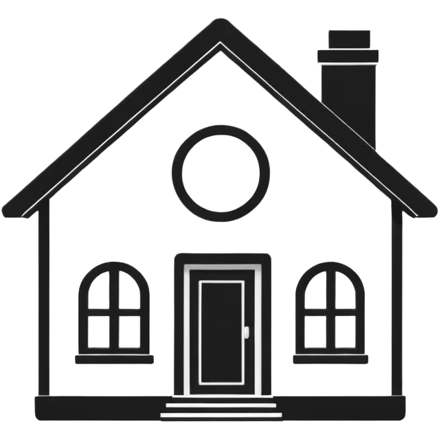 simple house  LINE-drawing Outline emoji