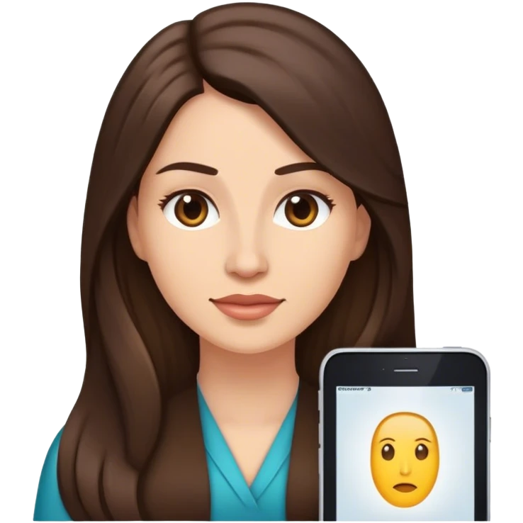 Behavioral therapist a brunette woman long hair emoji